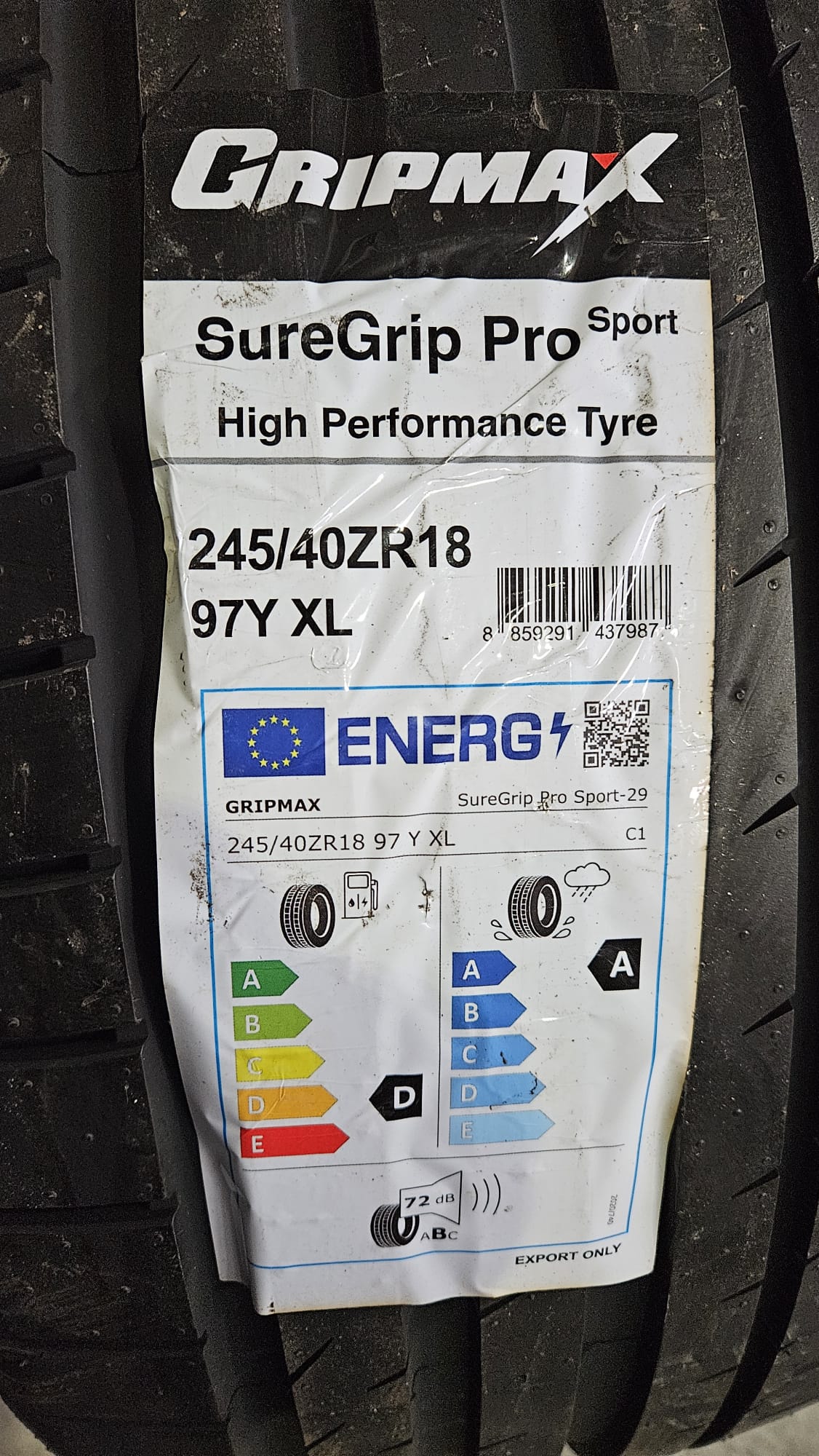 Gripmax SUPER GRIP PRO SPORT XL 245/40 R18
